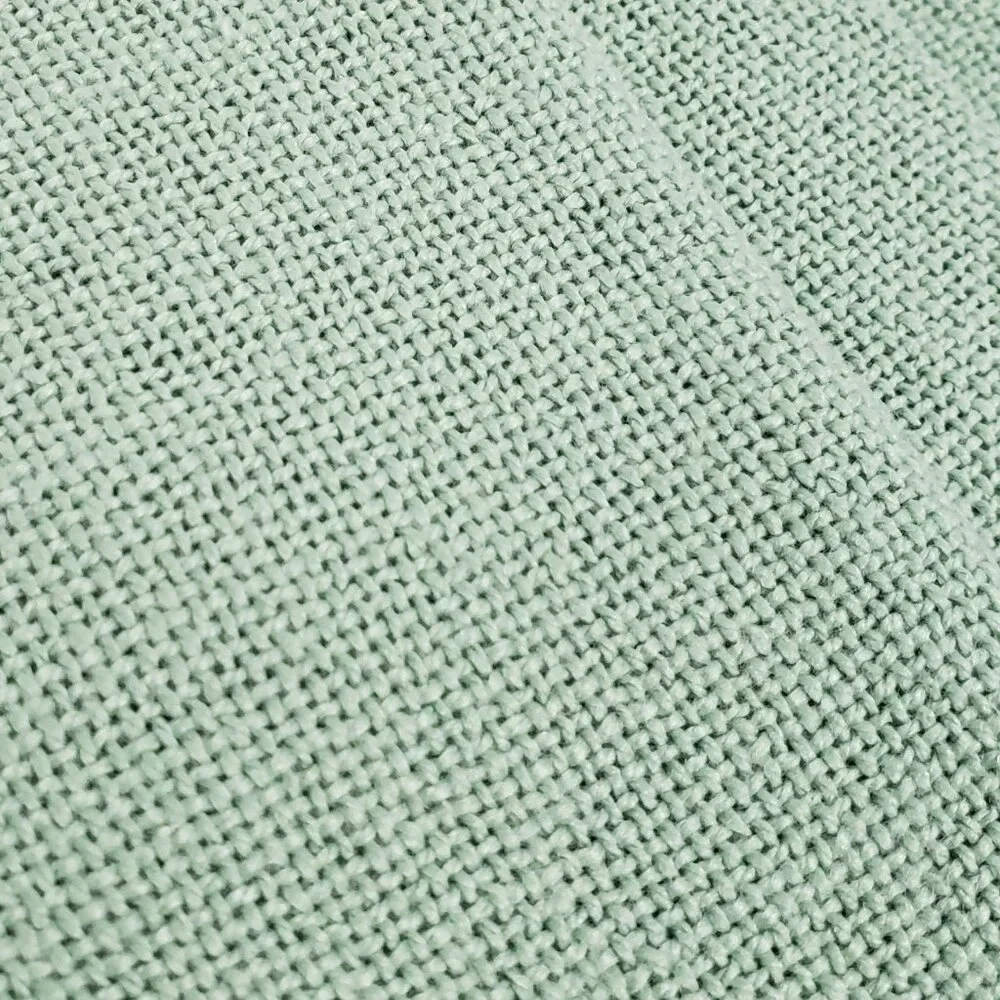 NWOT Set of 10 Seafoam Green woven napkins with fringe 17 X 17